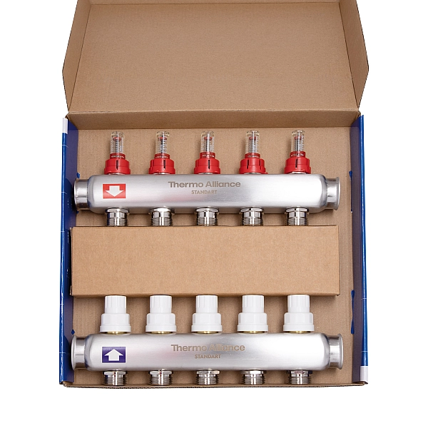Колектор з витратомірами Thermo Alliance Standart 1" 5 виходи SD0045 - Фото - 7