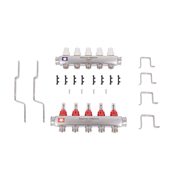 Колектор з витратомірами Thermo Alliance Standart 1" 5 виходи SD0045 - Фото - 8