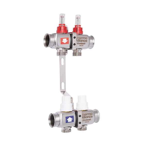 Колектор з витратомірами Thermo Alliance Standart 1" 2 виходи SD0042 - Фото - 3