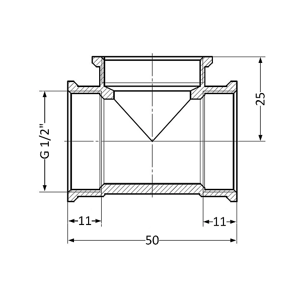 Трійник Thermo Alliance Standart 1/2" ВР SD41115 - Фото - 2
