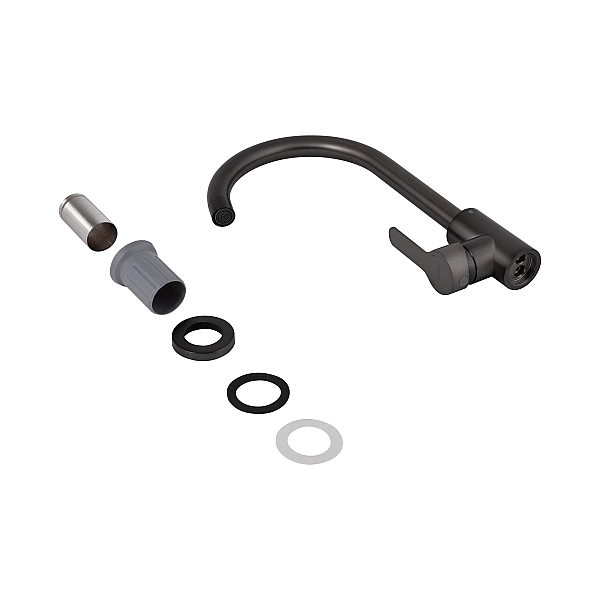 Смеситель для кухни U-образный Brinex Pure 015F U-образный  Graphite BRIPUR015FGRP - Фото - 5