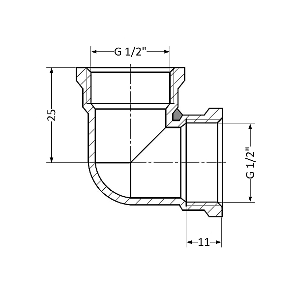 Кут Thermo Alliance Standart 1/2" ВР SD41815 - Фото - 2