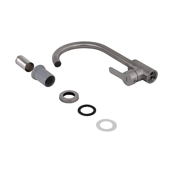 Змішувач для кухні U-образний Brinex Pure 015F U-образний  Nickel BRIPUR015FNKL - Фото - 5