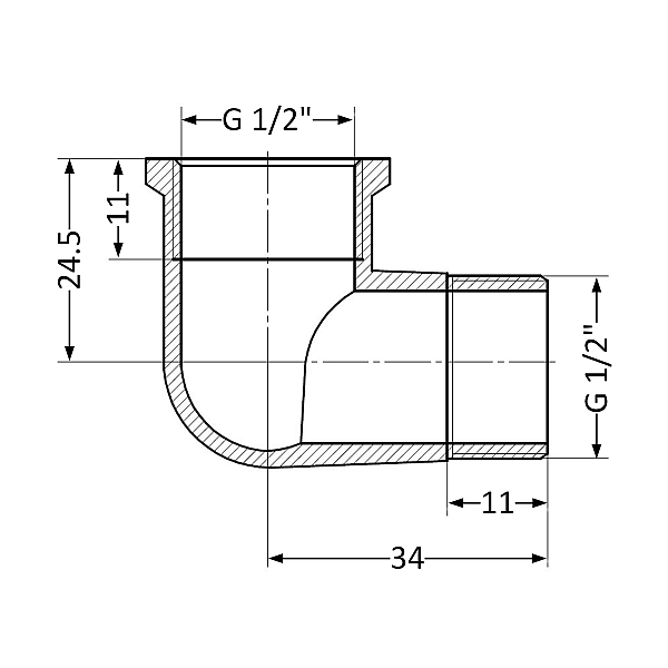 Кут Thermo Alliance Standart 1/2" ВЗ SD42115U - Фото - 2