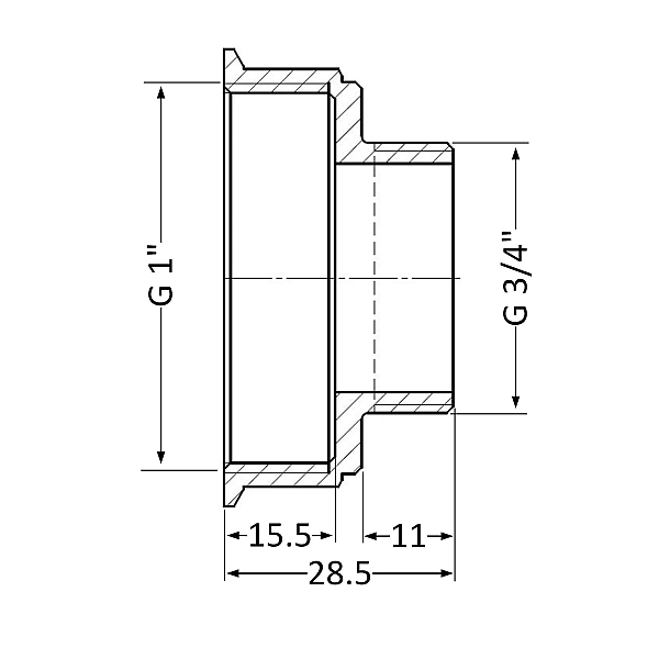 Перехідник Thermo Alliance Standart 1"х3/4" ВЗ SD4092520 - Фото - 2