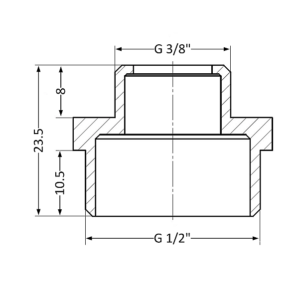 Ніпель Thermo Alliance Standart 1/2"х1/8" ЗР SD408159 - Фото - 2