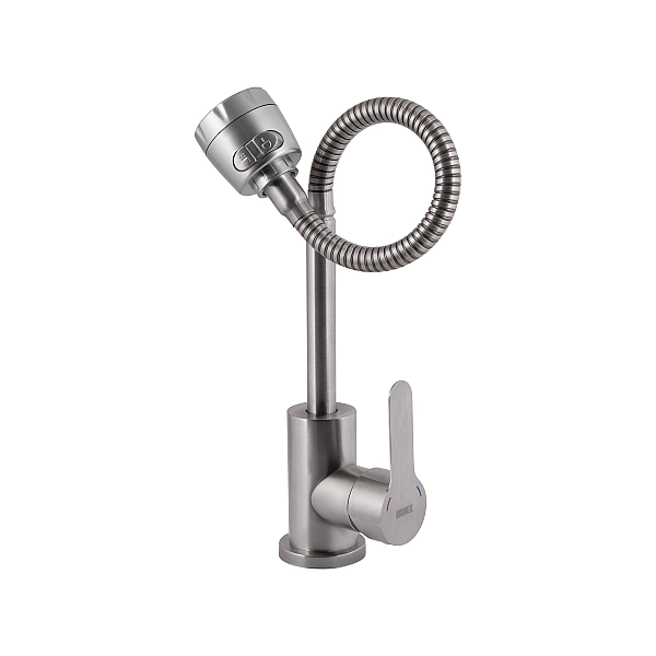 Смеситель для кухни Brinex Pure 015F41 с гибким изливом   Nickel BRIPUR015F41NKL - Фото - 3