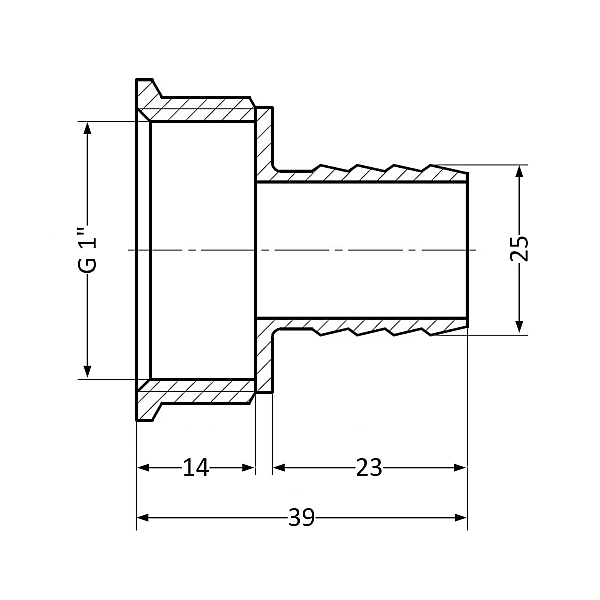 Штуцер Thermo Alliance Standart 25х1" ВР SD4262525 - Фото - 2