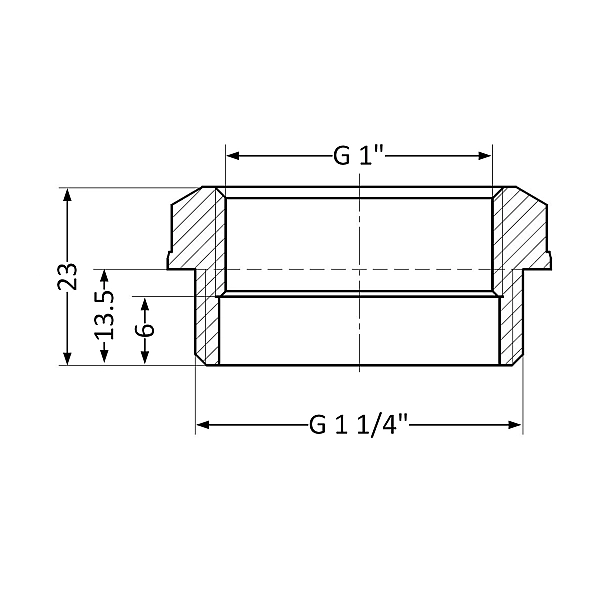 Футорка Thermo Alliance Standart 1 1/4"х1" ЗВ SD4233225 - Фото - 2