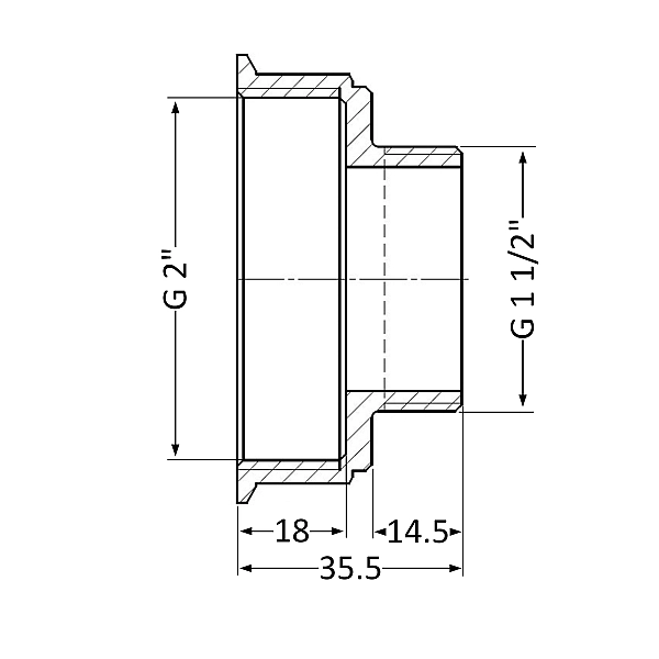 Перехідник Thermo Alliance Standart 2"х1 1/2" ВЗ SD4095040 - Фото - 2