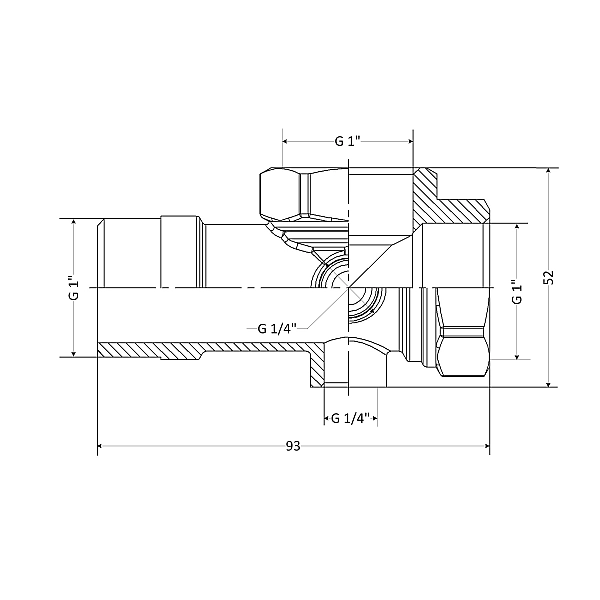 П'ятерник Thermo Alliance Standart 1"х1"х1"1/4"х1/4" ВВЗВЗ SD42525252566 - Фото - 2