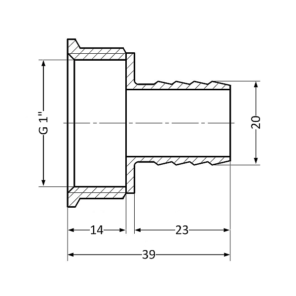 Штуцер Thermo Alliance Standart 20х1" ВР SD4262520 - Фото - 2