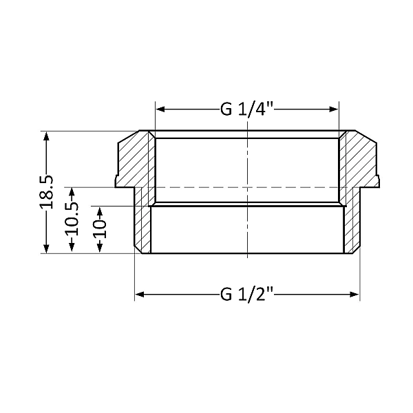 Футорка Thermo Alliance Standart 1/2"х1/4" ЗВ SD423156 - Фото - 2