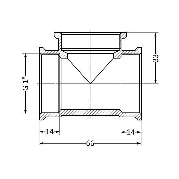 Трійник Thermo Alliance Standart 1" ВР SD41125 - Фото - 2