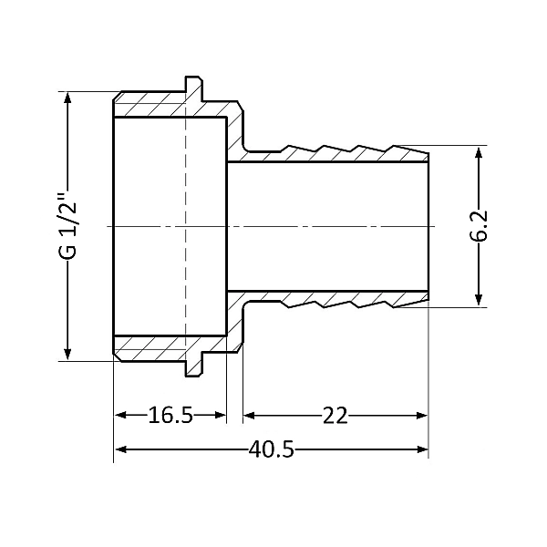 Штуцер Thermo Alliance Standart 6х1/2" ЗР SD427156 - Фото - 2