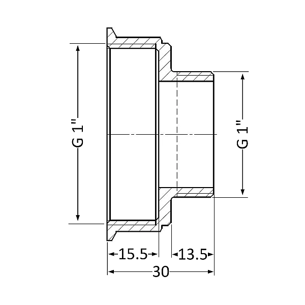 Перехідник Thermo Alliance Standart 1"х1" ВЗ SD4092525 - Фото - 2