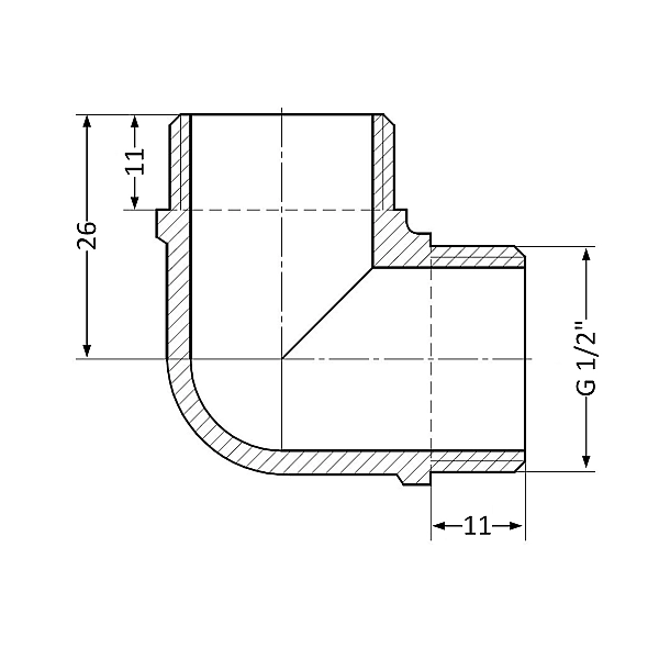 Кут Thermo Alliance Standart 1/2" ЗР SD41915 - Фото - 2