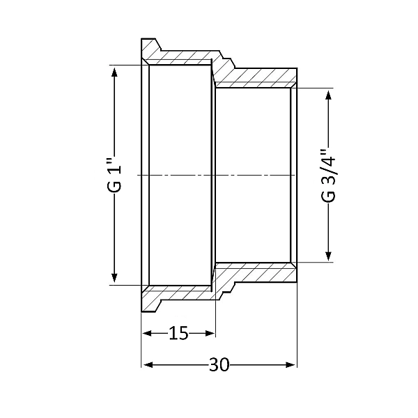 Муфта Thermo Alliance Standart 3/4"х1" ВР SD4052025 - Фото - 2