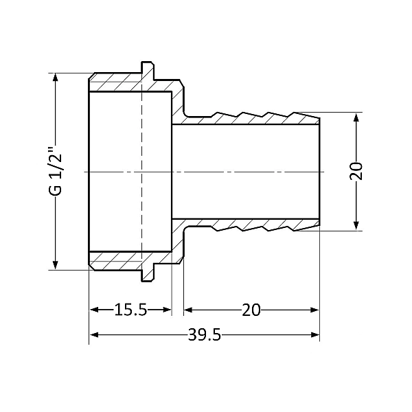 Штуцер Thermo Alliance Standart 20х1/2" ЗР SD4271520 - Фото - 2