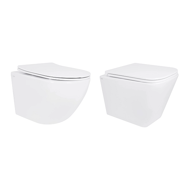 Акционный набор: Унитаз подвесной Jay Ultra Quiet QT07335177W 485х360х320 + Tern Ultra Quiet QT17332303ASW 490x365x325