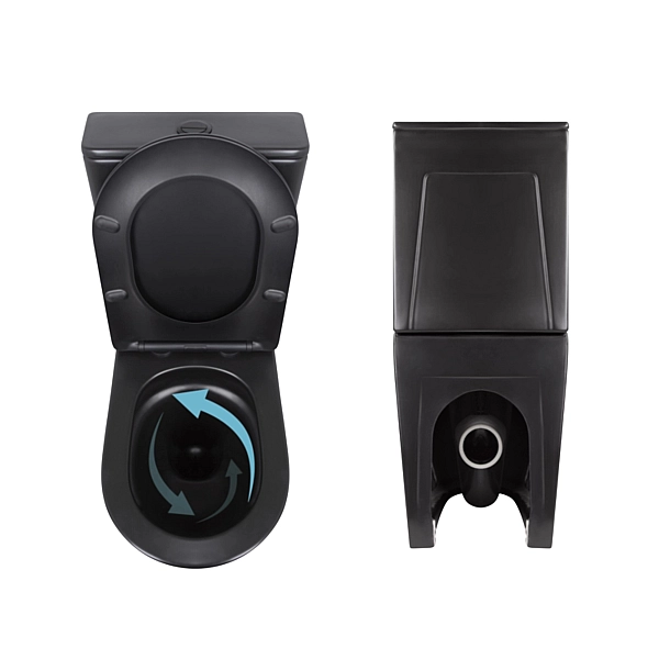 Акционный набор: Унитаз напольный Robin Ultra Quiet QT13226083AMB 660x360x855 Black + Биде напольное Robin QT13442141CMB 565x360x405 Black - Фото - 5