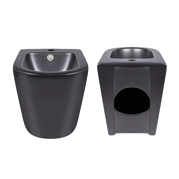 Акционный набор: Унитаз напольный Robin Ultra Quiet QT13226083AMB 660x360x855 Black + Биде напольное Robin QT13442141CMB 565x360x405 Black - Фото - 8