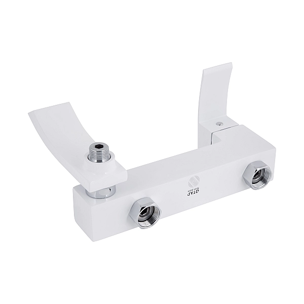 Змішувач для ванни Qtap Swan Cascada з поворотним виливом (з душовим гарнітуром) QTSWA260CRW45569 Chrome/White - Фото - 6