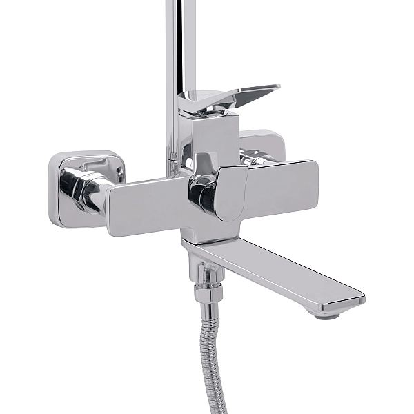 Душевая система универсальная Qtap Presto на три потребителя (с изливом) QTPRE111CRM45575 Chrome - Фото - 3