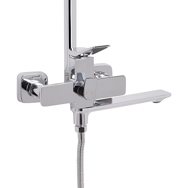 Душевая система универсальная Qtap Presto на три потребителя (с изливом) QTPRE111CRM45575 Chrome - Фото - 4