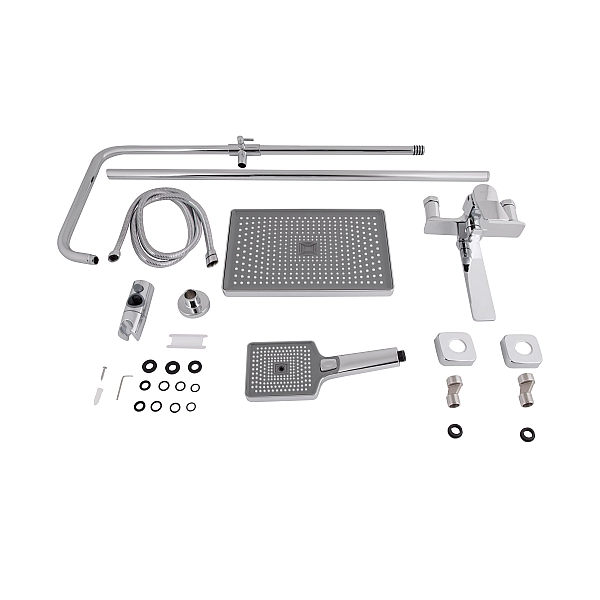 Душевая система универсальная Qtap Presto на три потребителя (с изливом) QTPRE111CRM45575 Chrome - Фото - 9