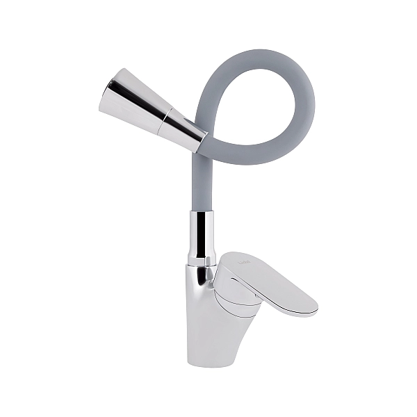 Змішувач для кухні Lidz Tani 007F3 з гнучким виливом (k40) LDTAN007F3GCR31869 Chrome/Grey - Фото - 3