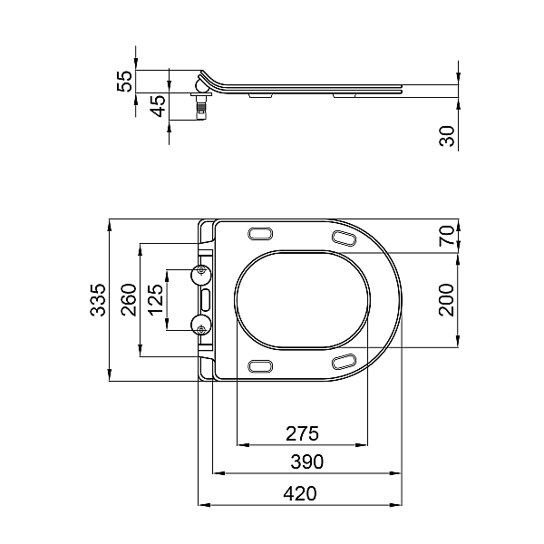 Сидіння для унітаза Qtap Presto з мікроліфтом Slim QT26991217AW - Фото - 2