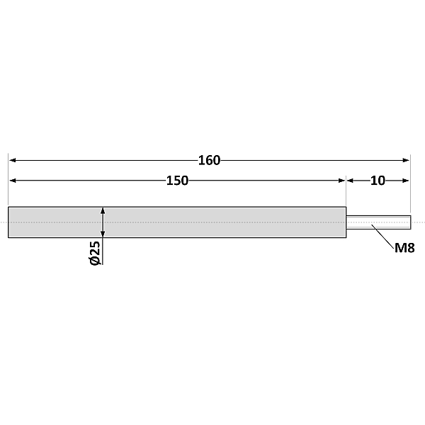 Магнієвий анод Aquahot 150х25, 5 мм 30-50 л - Фото - 2