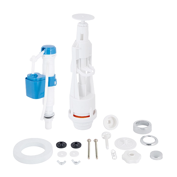 Зливний механізм для унітаза LT06 з клапаном нижньої подачі 1/2, хром кнопка Lidz - Фото - 6