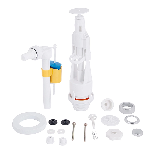 Зливний механізм для унітаза LT05 з клапаном бокової подачі 1/2, хром кнопка Lidz - Фото - 5