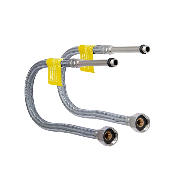 Шланг гнучкий NYLON для води у нейлоновому обплет. довгий (пара) L-40 cм. 1/2"в хМ10з SF390W40 Thermo Alliance Forte