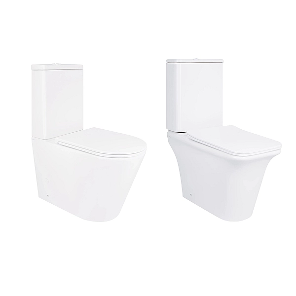 Акційний набір: Унітаз підлоговий Scorpio Ultra Quiet QT14222125AUQW + Унітаз підлоговий Kalao Rimless QT08221213A W