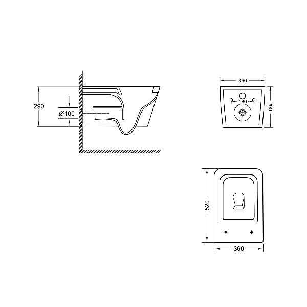 Унітаз підвісний Qtap Crow безобідковий з сідінням Soft-close QT05335170W - Фото - 2