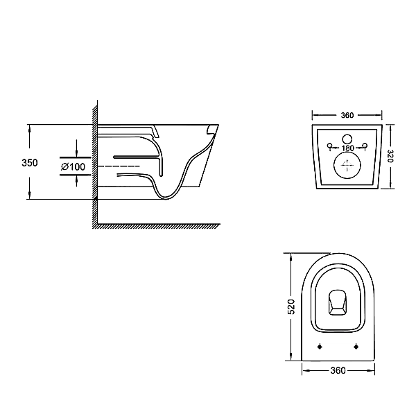 Унитаз подвесной Qtap Swan безободковый с сиденьем Soft-close QT16335180W - Фото - 2