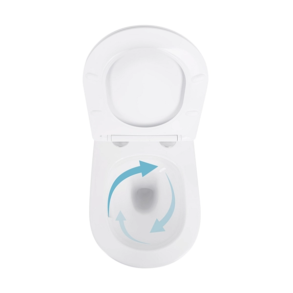 Унитаз подвесной Qtap Swan безободковый с сиденьем Soft-close QT16335180W - Фото - 6