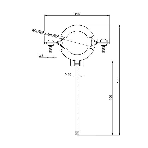 Хомут Thermo Alliance Forte  2" (D60-64 мм) SF10050 - Фото - 2