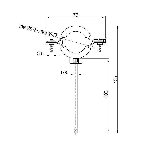 Хомут Thermo Alliance Forte 3/4" (D26-30 мм) SF10020 - Фото - 2
