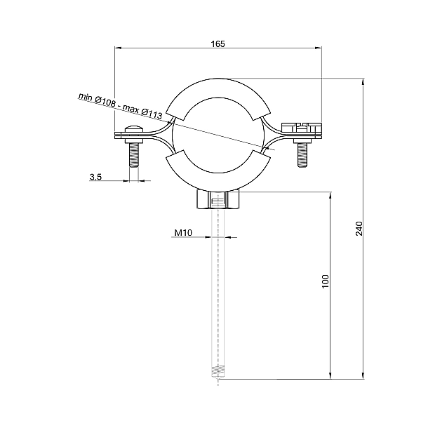 Хомут Thermo Alliance Forte 4" (D108-113 мм) SF100100 - Фото - 2