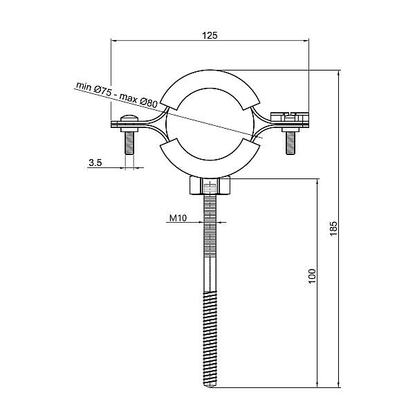 Хомут Thermo Alliance Forte 21/2" (D75-80 мм) SF10063 - Фото - 2