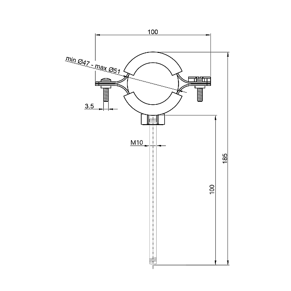 Хомут Thermo Alliance Forte 1 1/2" (D47-51 мм) SF10040 - Фото - 2