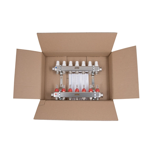 Колектор з витратомірами (нерж.) 1" х7 Icma № К073 - Фото - 10