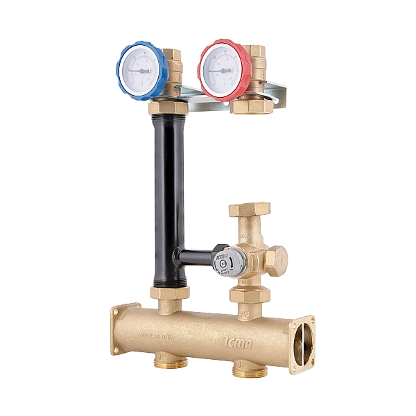 Icma Насосна група Icma з ручним регулюванням та термостатичним змішувачем праве підключення 1 1/2"x3/4" №R004 - Фото - 6