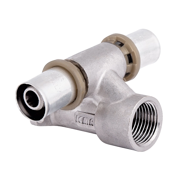 Прес-фітинг Icma трійник 1/2"вх16 настінний прохідний № 422 - Фото - 3