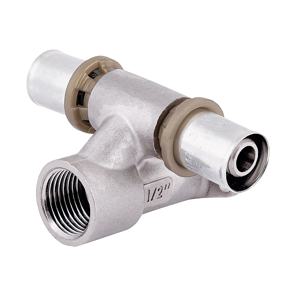Прес-фітинг Icma трійник 1/2"вх16 настінний прохідний № 422 - Фото - 4