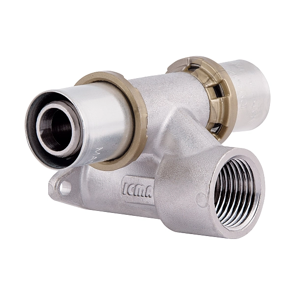 Прес-фітинг Icma трійник 1/2"вх20 настінний прохідний № 422 - Фото - 3